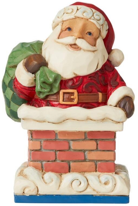 Jim Shore 6009011 Santa In Chimney Figurine