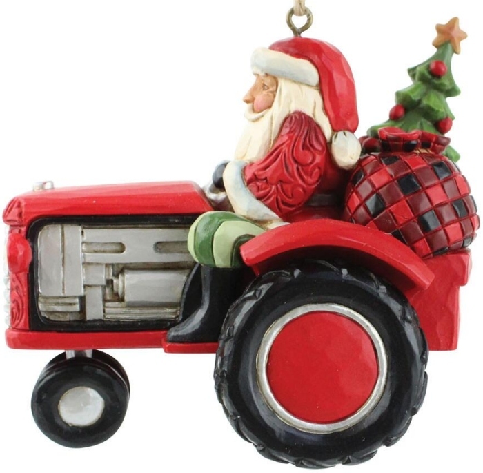 Jim Shore 6009132 Santa Driving Tractor Ornament