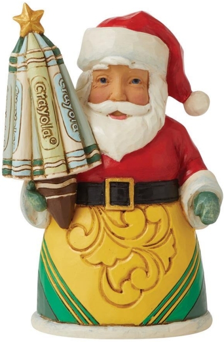 Jim Shore 6009136 Crayola Santa Mini Figurine