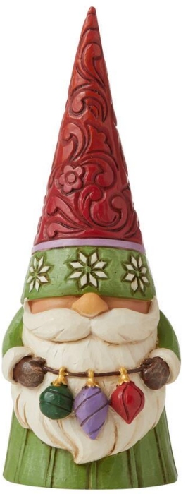 Jim Shore 6009181 Christmas Gnome Holding Ornaments
