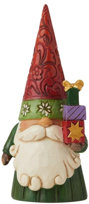 Jim Shore 6009183i Christmas Gnome Holding Gifts Figurine