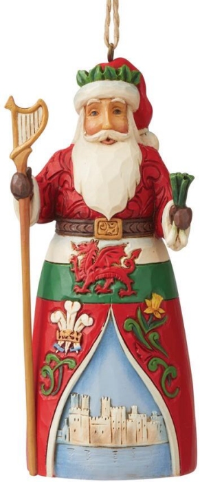 Jim Shore 6009465 Welsh Santa Ornament