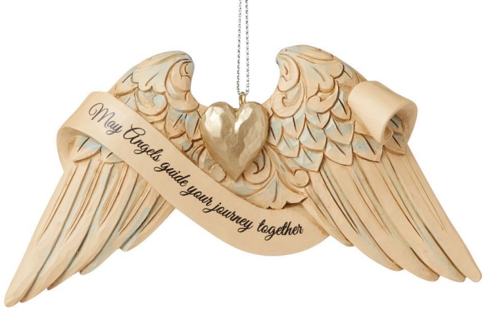Jim Shore 6009575 Angel Wings Wedding Ornament