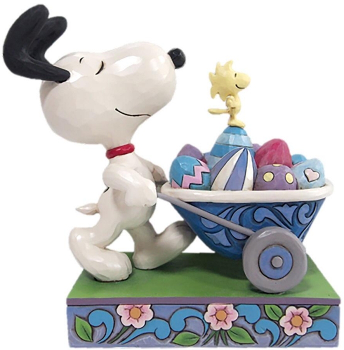 Jim Shore Peanuts 6010111 Snoopy & Woodstock Easter Figurine