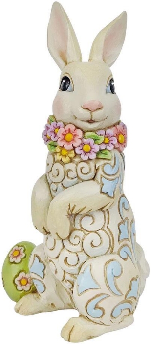 Jim Shore 6010278 Easter Bunny with Floral Wreath Figurine