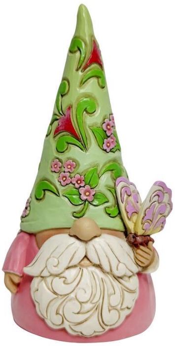 Jim Shore 6010285i Gnome with Butterfly Figurine