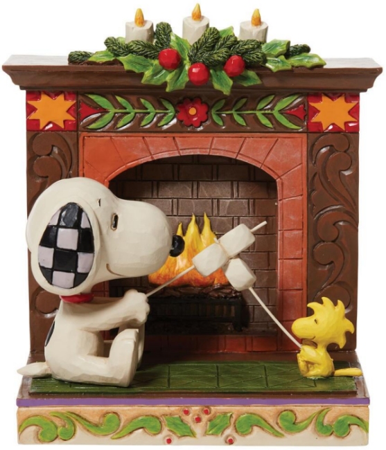 Jim Shore Peanuts 6010325 Snoopy & Woodstock Roasting Marshmallows Figurine