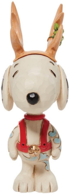 Jim Shore Peanuts 6010327 Snoopy Reindeer Mini Figurine