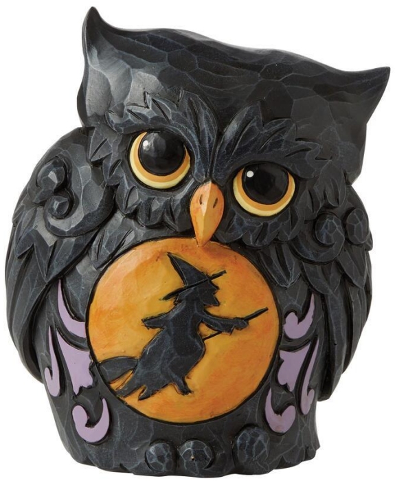 Jim Shore 6010675i Halloween Owl Mini Figurine