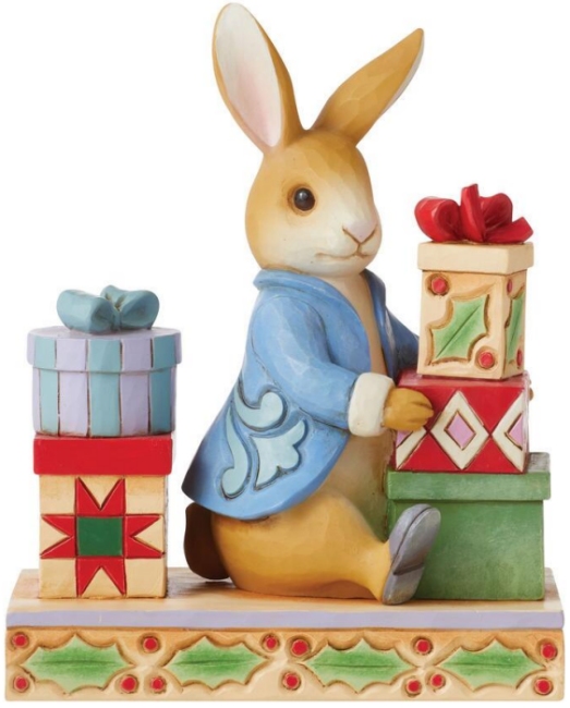 Jim Shore Beatrix Potter 6010689N Peter Rabbit With Presents Figurine