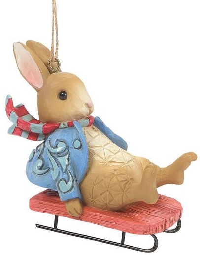 Jim Shore Beatrix Potter 6010691N Peter Rabbit Sledding Ornament