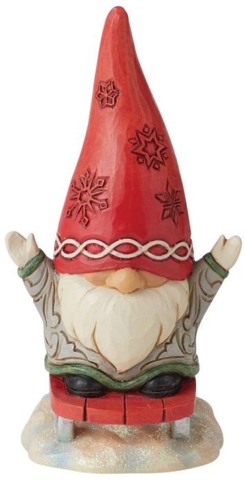 Jim Shore 6010845 Gnome Sledding Figurine