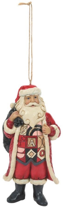 Jim Shore 6010856 FAO Santa with Toy Bag Ornament