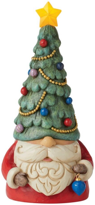 Jim Shore 6011154 Lighted Christmas Tree Gnome Figurine