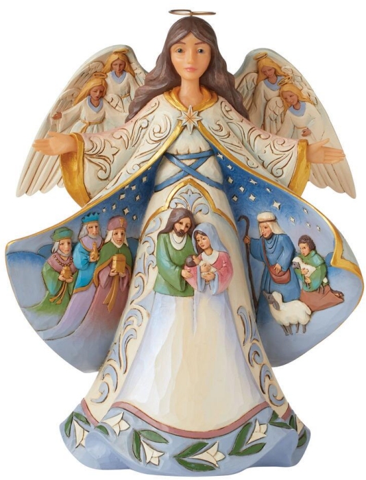 Jim Shore 6011164 Nativity Angel With Robe Scene Figurine