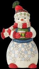 Jim Shore 6011166 Cozy Snowman Figurine