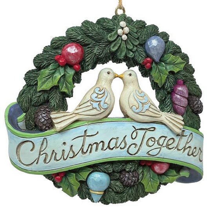 Jim Shore 6011676 Christmas Together Wreath Ornament