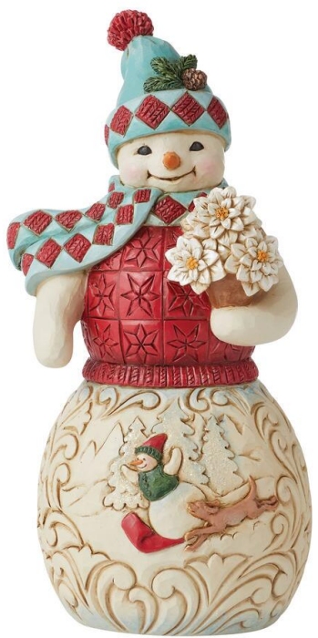 Jim Shore 6011688 Wonderland Snowman With Sled Scene Figurine