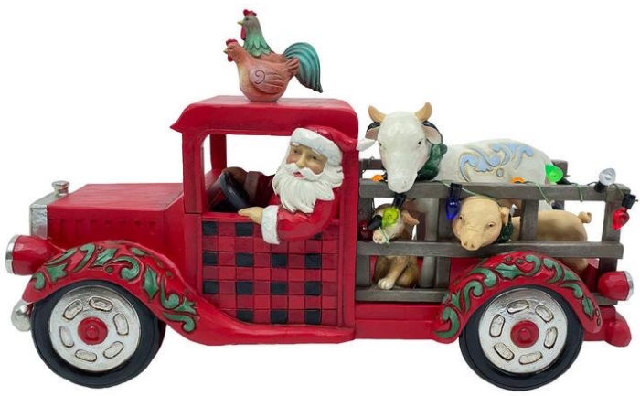 Jim Shore 6011739 Santa Driving Truck Figurine