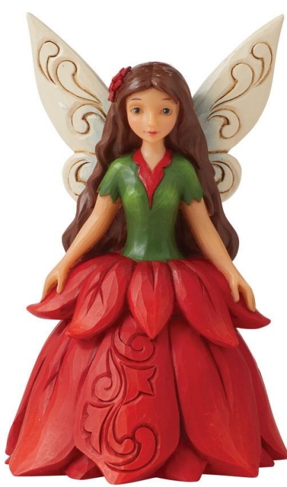 Jim Shore 6011857 Poinsettia Fairy Figurine