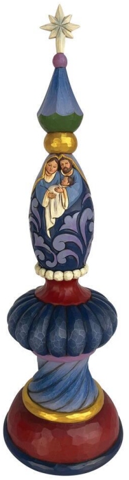 Jim Shore 6011858 Holy Family Nativity Finial Figurine