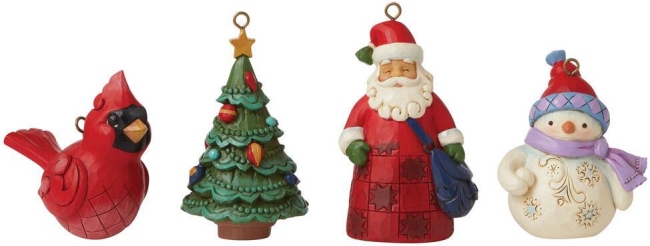 Jim Shore 6011887N Set Of 4 Christmas Ornament