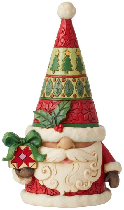 Jim Shore 6011893N Santa Claus Gnome Holding Gifts Figurine