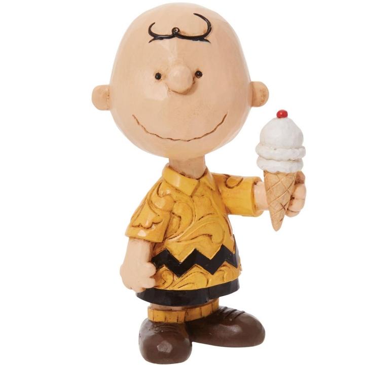 Peanuts by Jim Shore 6011957N Charlie Brown with Ice Cream Mini Figurine