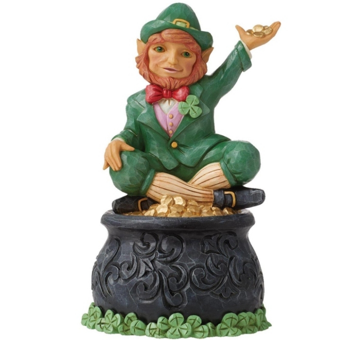 Jim Shore 6012263 Leprechaun On Pot o' Gold Figurine