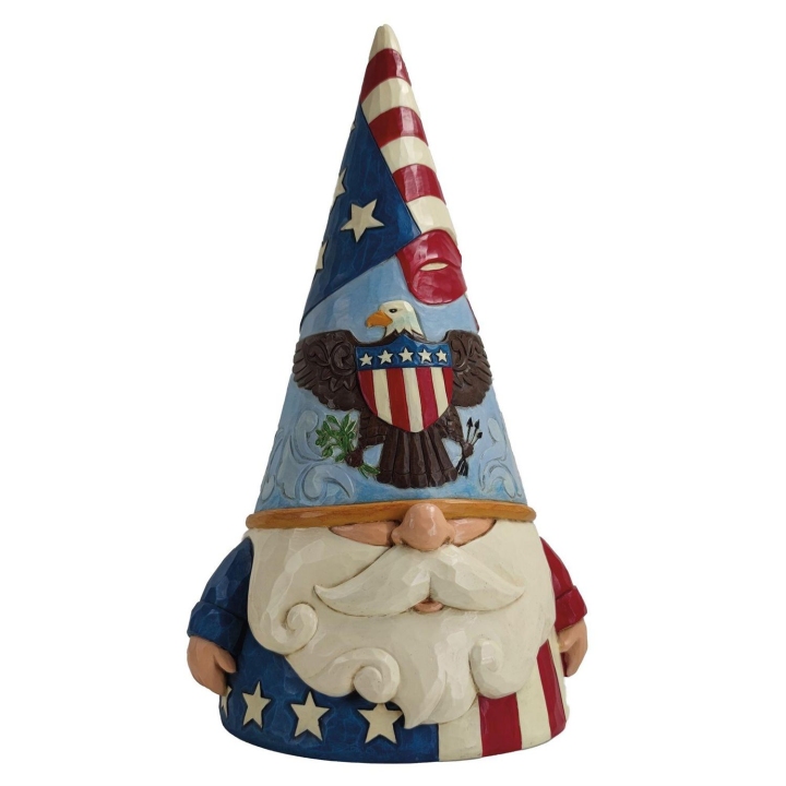 Jim Shore 6012433 Large Patriotic Gnome Figurine