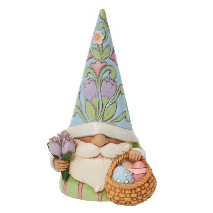 Jim Shore 6012438 Easter Gnome with Basket Figurine