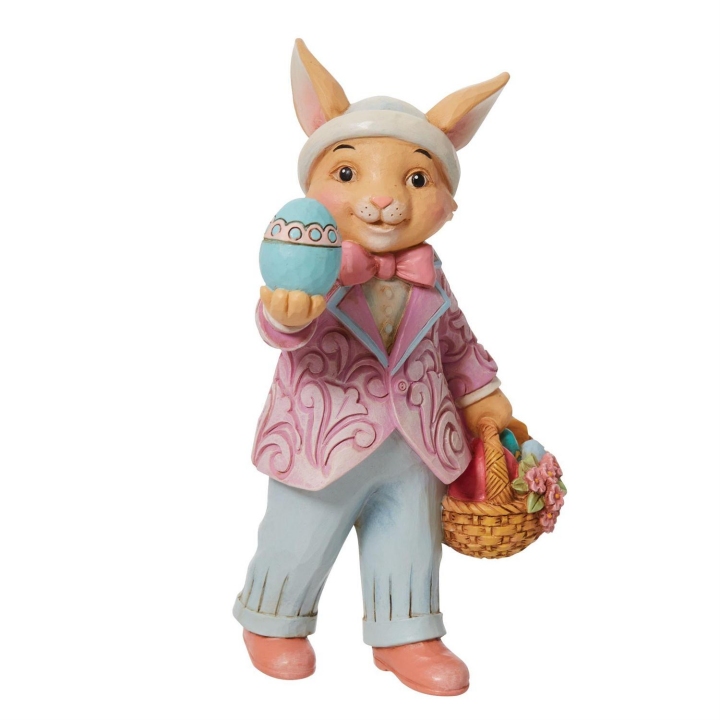 Jim Shore 6012442 Pint Size Easter Bunny With Egg Figurine