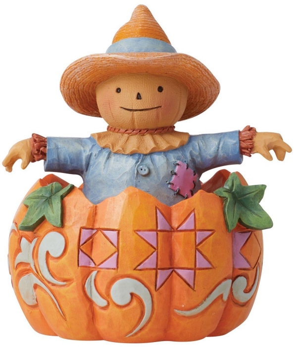 Jim Shore 6012759 Harvest Scarecrow & Pumpkin Figurine