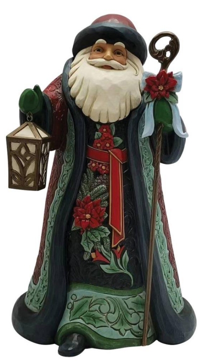 Jim Shore 6012884N Holiday Manor Santa & Cane Figurine