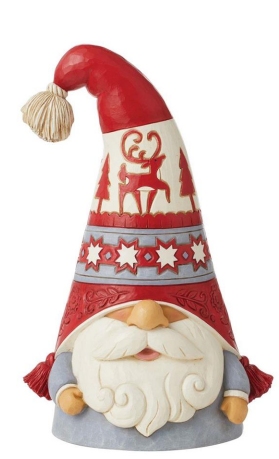 Jim Shore 6012893 Nordic Noel Gnome Flap Hat Figurine