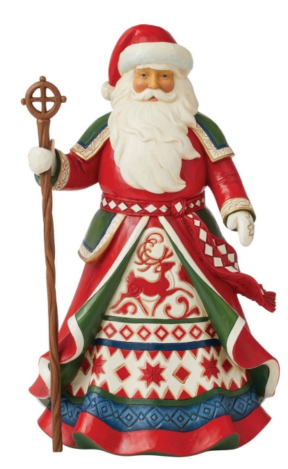 Jim Shore 6012897 Lapland Santa with Staff Figurine