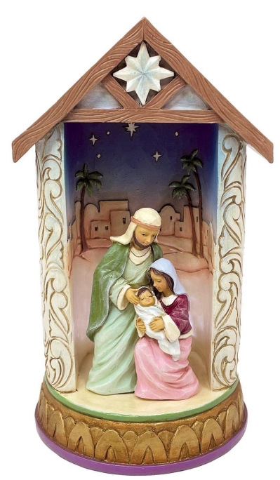 Jim Shore 6012947N Holy Family Lighted Diorama Figurine