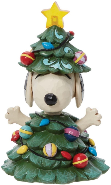 Peanuts by Jim Shore 6013042 Snoopy Dressed as Christmas Tree Figurine