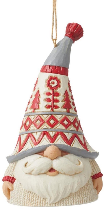 Jim Shore 6013252 Nordic Noel Gnome In Sweater Ornament