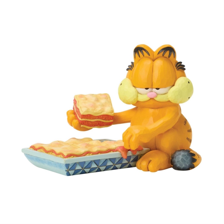 Jim Shore 6017905 Garfield with Piece of Lasagna Figurine