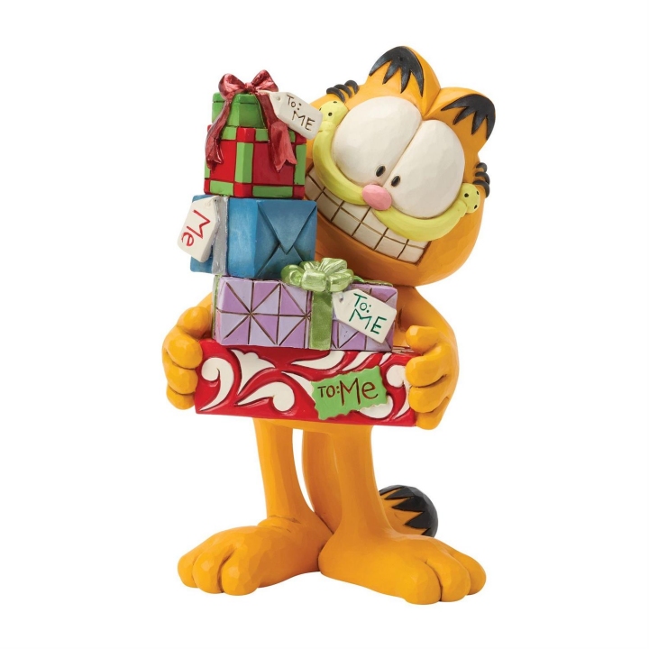 Jim Shore 6018798 Garfield and Stack of Presents Figurine