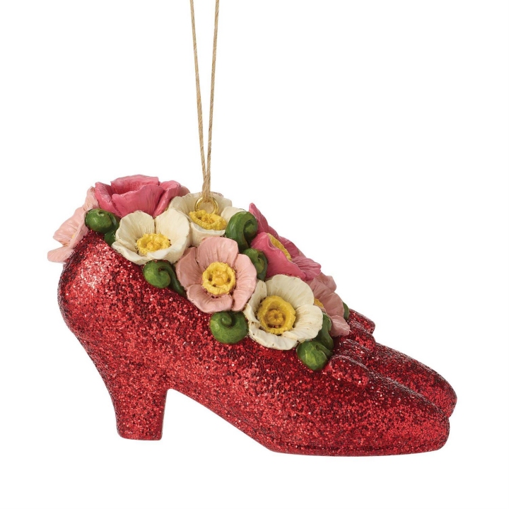 Jim Shore 6019262 Ruby Slippers With Poppies Ornament