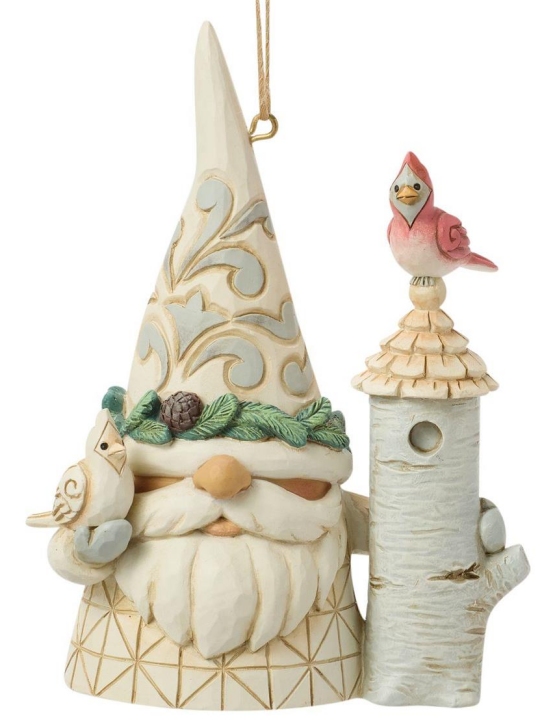 Jim Shore 6019320 Woodland Gnome With Birdhouse Ornament
