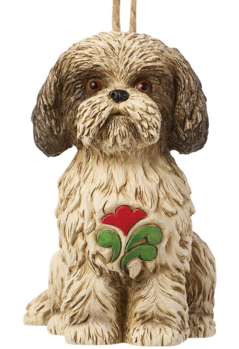 Jim Shore 6019337 Dog Shih Tzu Hanging Ornament