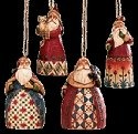 Jim Shore 107461 Santa set of 4 ornaments Figurine