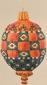 Jim Shore 118704 Red and Orange Squares Debossed Ornament