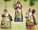 Jim Shore 4005787 Santa Scene Ornament set of 3