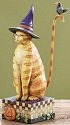 Jim Shore 4006135 Kitty In A Witch Hat Figurine