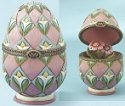 Jim Shore 4013314 Egg Flower pattern Hinged Box