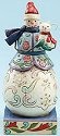 Jim Shore 4013901 Snowman Holding Cat Figurine